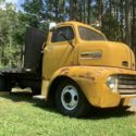 1950 Ford F Yellow RWD Manual COE Cabover F5 FLATBED