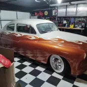 1950 Mercury Eight Orange