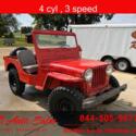 1950 Willys Jeep CJ3A 26151 Miles Red  4 Cyl 3 Speed