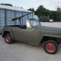 1950 Willys Jeepster Carryall Military Look w/ Model Gun