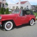 1950 Willys Jeepster red 6 cylinder Survivor driver NO RESERVE new top 3spd