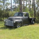 1951 Chevrolet 3100 Extended cab, flat black,wood bed, 350 V8 350