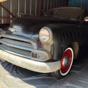 1951 Chevrolet Belair, all original, resto or parts, some rust, engine cranks.