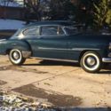 1951 Chevy Fleetline 2 dr, 216 3 spd, tropy blue, original int w/ new carpet