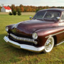 1951 Custom Black Cherry Mercury, lowered, shaved, frenched, custom interior