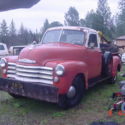 1952 chevy super longbed with a big wood splitter 9ft bed NO RESERVE