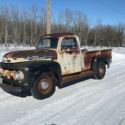 1952 FORD F3 FLATHEAD V-8 PICKUP  TRUCK &#034;DELUXE CAB&#034; FOR RESTORE...