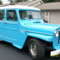 1953 Willys Pro Street Wagon     Beach Wagon with Surfboard