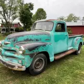 1954 CHEVROLET 3600 3/4 TON PICK UP TRUCK PATINA BARN FIND RUNS GREAT  !! C-20