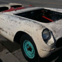 1954 CHEVROLET CORVETTE CONVERTIBLE POLO WHITE W/ RED INTERIOR NO MOTOR OR TRANS