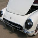 1954 CORVETTE POLO WHITE ON RED, NICELY RESTORED