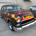 1955 55 CHEVY FLAMED 60&#039;S CUSTOM RAT ROD GASSER CHEVROLET 350 STICK SHIFT