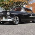 1955 Bel Air Hard Top 3 DEUCES BARN FIND Original black car with red interior