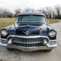 1955 cadillac series 62  blue four door