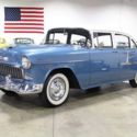 1955 Chevrolet 210  15319 Miles Blue / White Sedan 235 V8 2 Speed Automatic