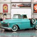 1955 Chevrolet 3100  2300 Miles Turquoise Pickup Truck LS1 V8 Automatic Overdive