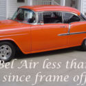 1955 Chevrolet Bel Air 2 Dolor Hardtop Frame Off Restoration
