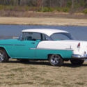 1955 Chevrolet Bel Air 2-Door Coupe Classic Car Turquoise and White