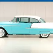 1955 Chevrolet Bel Air 2-Door Hardtop 86656 Miles India Ivory over Regal Turquoi