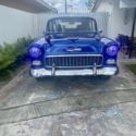 1955 Chevrolet Bel Air Blue RWD Manual sedan