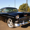 1955 Chevrolet Bel Air Onyx Black w/ Gray Ultra Leather 454 V8 700r4 PS PDB AC