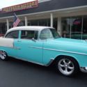 1955 Chevrolet Bel Air Seafoam green & India Ivory leather 4 wheel disc A/C