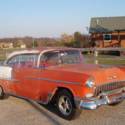1955 Chevrolet BELAIR 2 DR HARDTOP 265 4 BBL, POWER STEER, AUTO, RAT ROD