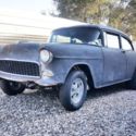1955 Chevy 2 door post two-lane Blacktop Gasser Survivor an old LB Street car