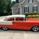 1955 Chevy 210 Post 4 speed Gypsy Red Two Tone Shoreline Beige 18&#034; Americans