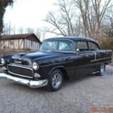 1955 CHEVY 210 REBUILT 327 700R4 PS FRESH FRAME OFF RUST FREE BEAUTIFUL BLACK