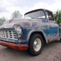 1955 CHEVY 3100 SHORTBED PICKUP TRUCK, REBUILT 350, 4 SP AUTO, NICE PATINA RAT