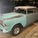 1955 Chevy Bel Air 150 210 2 Door Post Gasser Two Lane Black Texas Project Car