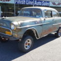 1955 CHEVY BEL AIR 2-DOOR HARDTOP GASSER, 43K ORIG MILE BODY, 383 STROKER ROLLER