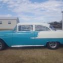 1955 chevy belair 150/210 2 door post, turquois and white