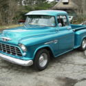1955 CHEVY, CHEVROLET 3100 SECOND SERIES SHORTBED PICKUP, 355, MUNCIE 4 SPEED