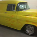 1955 Chevy Panel Truck, Yellow w/ Orange Flames & First-Class Condition