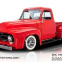1955 Ford F200 Pickup Truck Bright Red Pickup Truck 460 V8 3 Speed Automatic