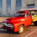 1955 Ford F350 Dually Dump Bed Restored Classic Red Pickup Truck