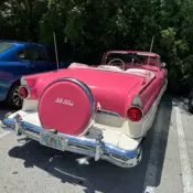 1955 Ford Fairlane Convertible White Sunliner