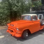 1955 GMC 100 Pickup Orange short/ wide