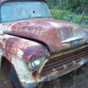 1955 late chevrolet pickup,BIG BACK WINDOW.no title,has motor & tranny.project!
