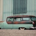 1955 Pontiac 2 door wagon hot rod Patina Air Ride AC  stationwagon