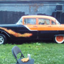 1955 Pontiac Star Chief 4 door with a truck used for motor