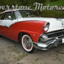 1955 Red and White Power Steering, Power Brakes Classic Ford