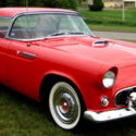 1955 Stunning Red/Red/White Int,Rebuilt V-8,Auto,Fresh Body Resto,Both Tops Exc.