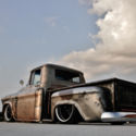 1956 bare metal patina 3100 Apache hot rod.