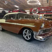 1956 Chevrolet Bel Air Resto-Mod 327 4-spd Disc Brakes Lowered Sierra Gold!