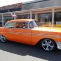 1956 Chevrolet Bel Air Tangelo pearl 496 roller Lenco 5 speed One Bad Bowtie!