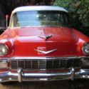 1956 Chevrolet Model 150 Hot Rod 2 Door Post Sedan Factory Colors Red and Ivory