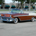 1956 CHEVY BEL AIR CONVERTIBLE WITH A 265 V8 3 ON THE TREE SIERRA GOLD POLY